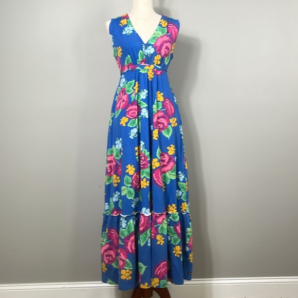 NWT Matilda Jane Dream Weaver Blue Floral Maxi Dress / SZ S - Picture 2 of 11